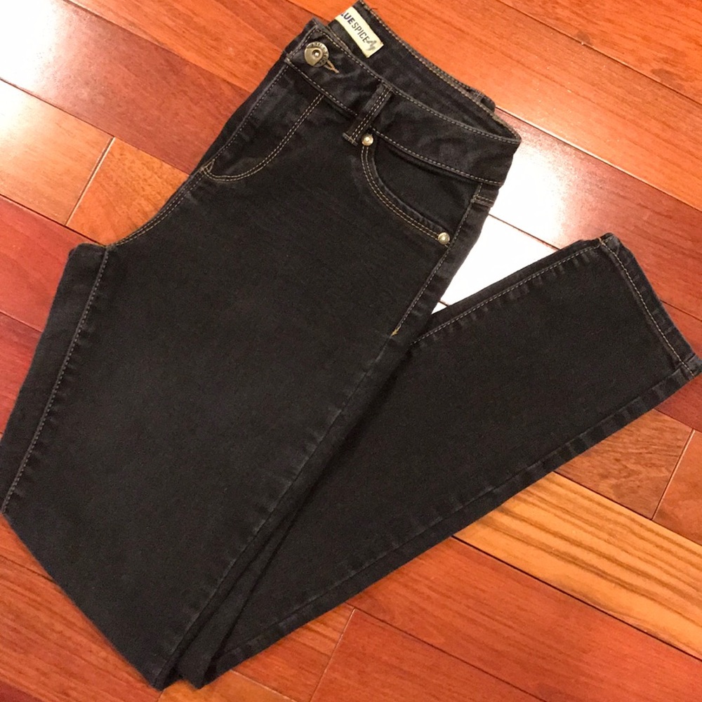 High waisted black jeans